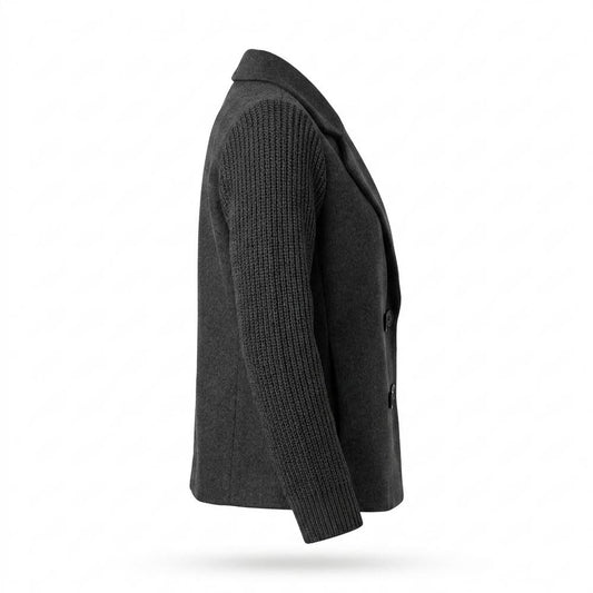 Lederjacken Outlet24 - Yemir | Doppelreihige Kombinierte Jacke Damen