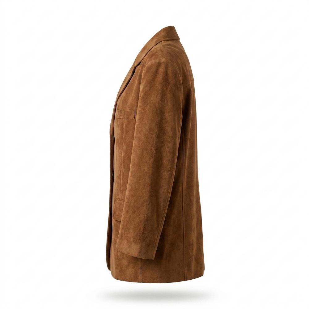 Lederjacken Outlet24 - Cagar | Locker Geschnitten Einreihig Wildleder-Jacke Damen