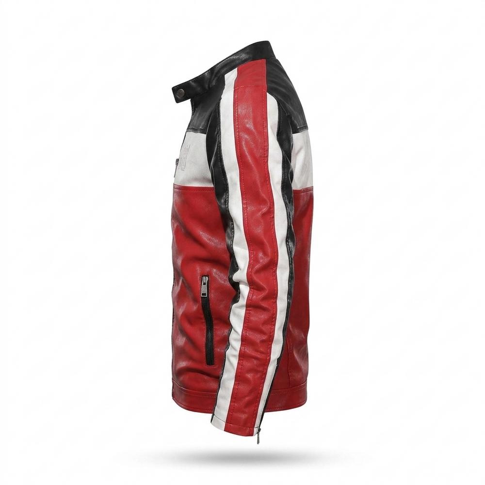 Lederjacken Outlet24 - Sanal | Mehrfarbig Gesteppt Lederjacke Herren