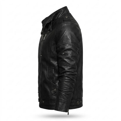 Lederjacken Outlet24 - Kuted | Gefüttert Tailliert Lederjacke Herren