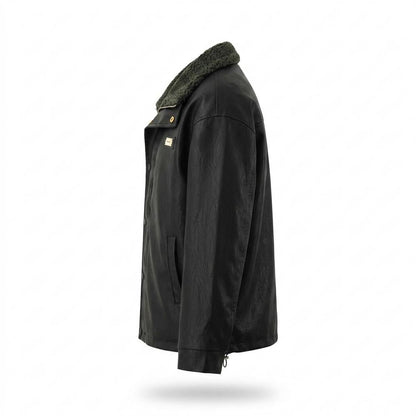 Lederjacken Outlet24 - Revek | Gefütterte Lockere Lederjacke Unisex