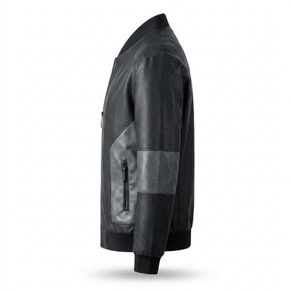 Lederjacken Outlet24 - Tifuk | Zweifarbig Reißverschluss Lederjacke Herren