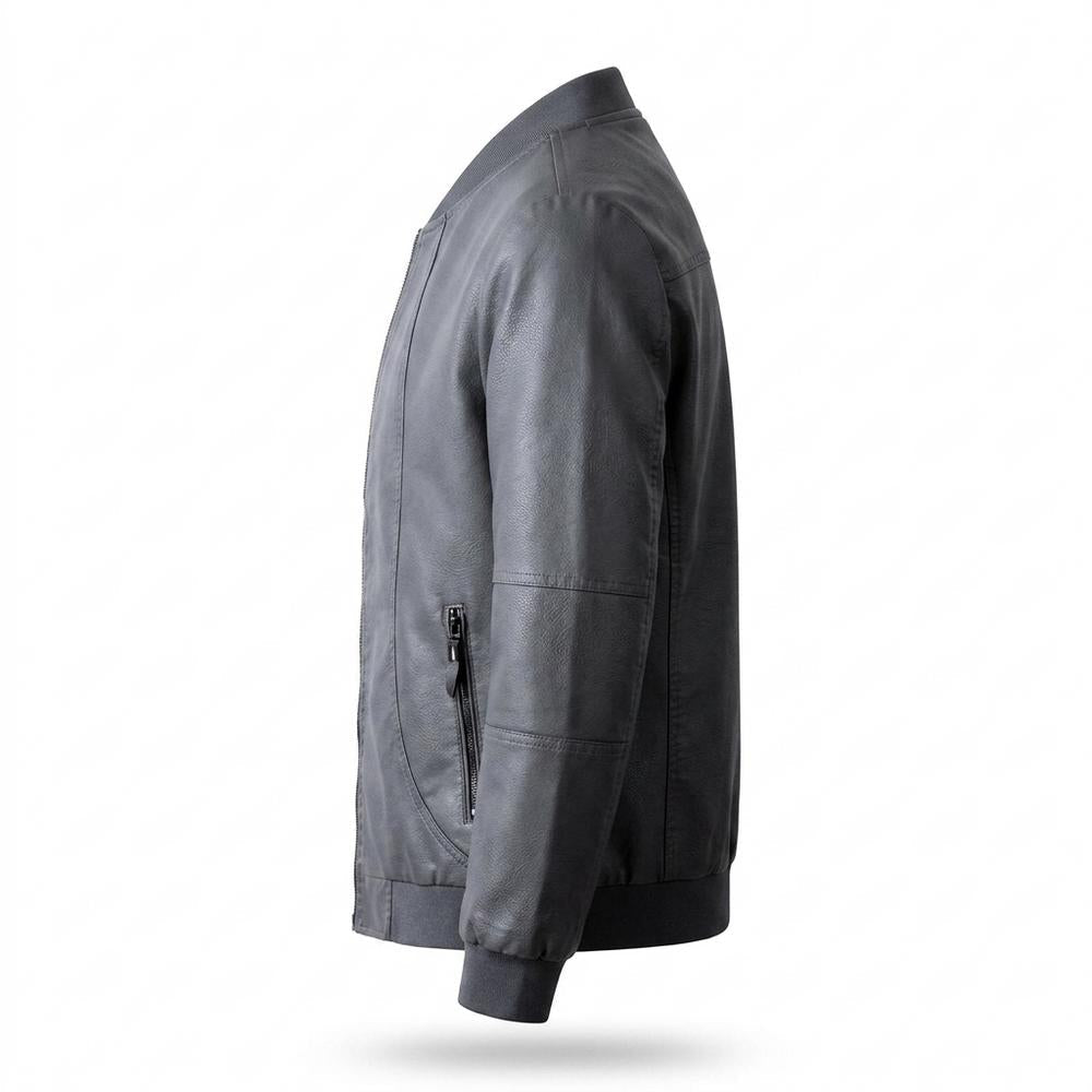 Lederjacken Outlet24 - Cobam | Gefüttert Tailliert Lederjacke Herren