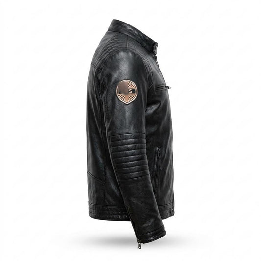 Lederjacken Outlet24 - Mafil | Gesteppt Tailliert Lederjacke Herren