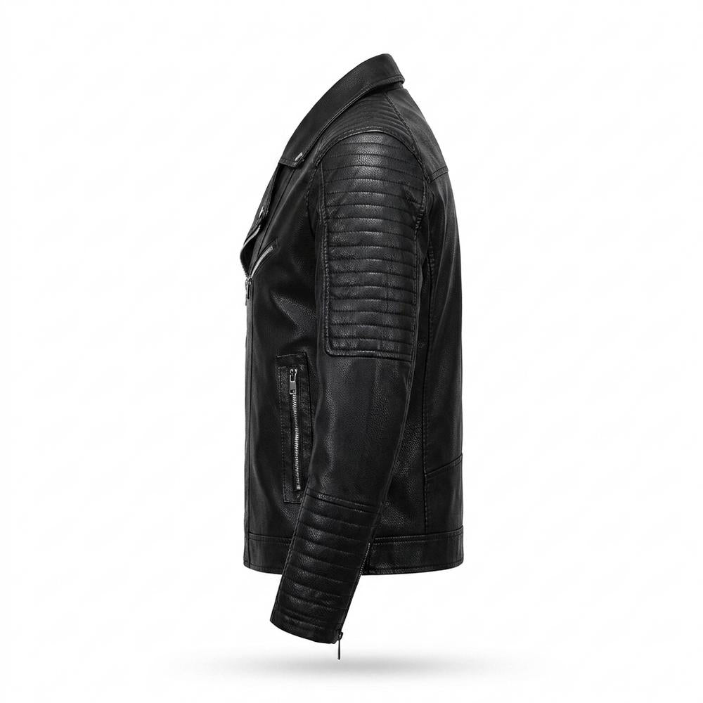 Lederjacken Outlet24 - Kapas | Gesteppte Taillierte Lederjacke Herren