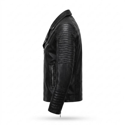 Lederjacken Outlet24 - Kapas | Gesteppte Taillierte Lederjacke Herren