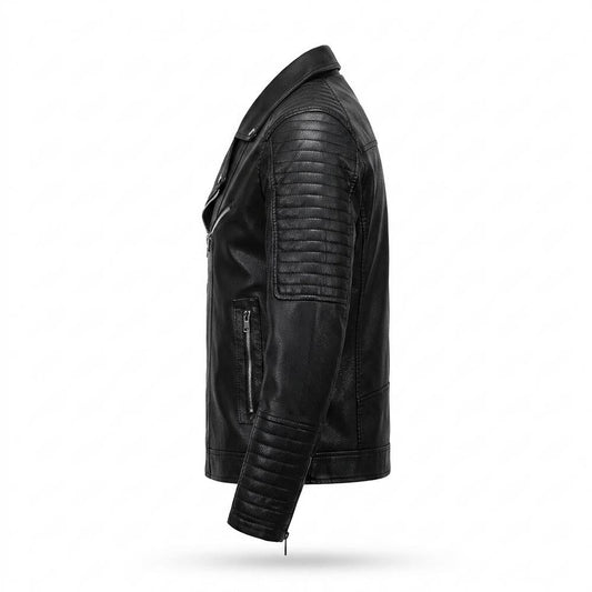 Lederjacken Outlet24 - Kapas | Gesteppte Taillierte Lederjacke Herren