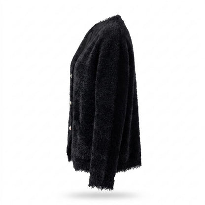 Lederjacken Outlet24 - Vepol | Flauschig Geknöpft Cardigan Damen