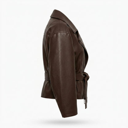 Lederjacken Outlet24 - Nozan | Asymmetrische Gegürtete Jacke Damen