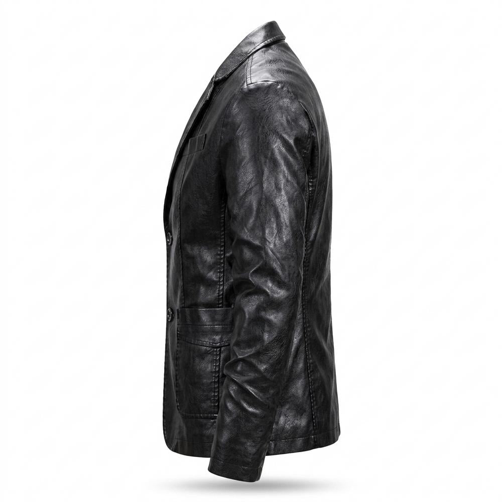 Lederjacken Outlet24 - Tapul | Einreihige Taillierte Lederjacke Herren