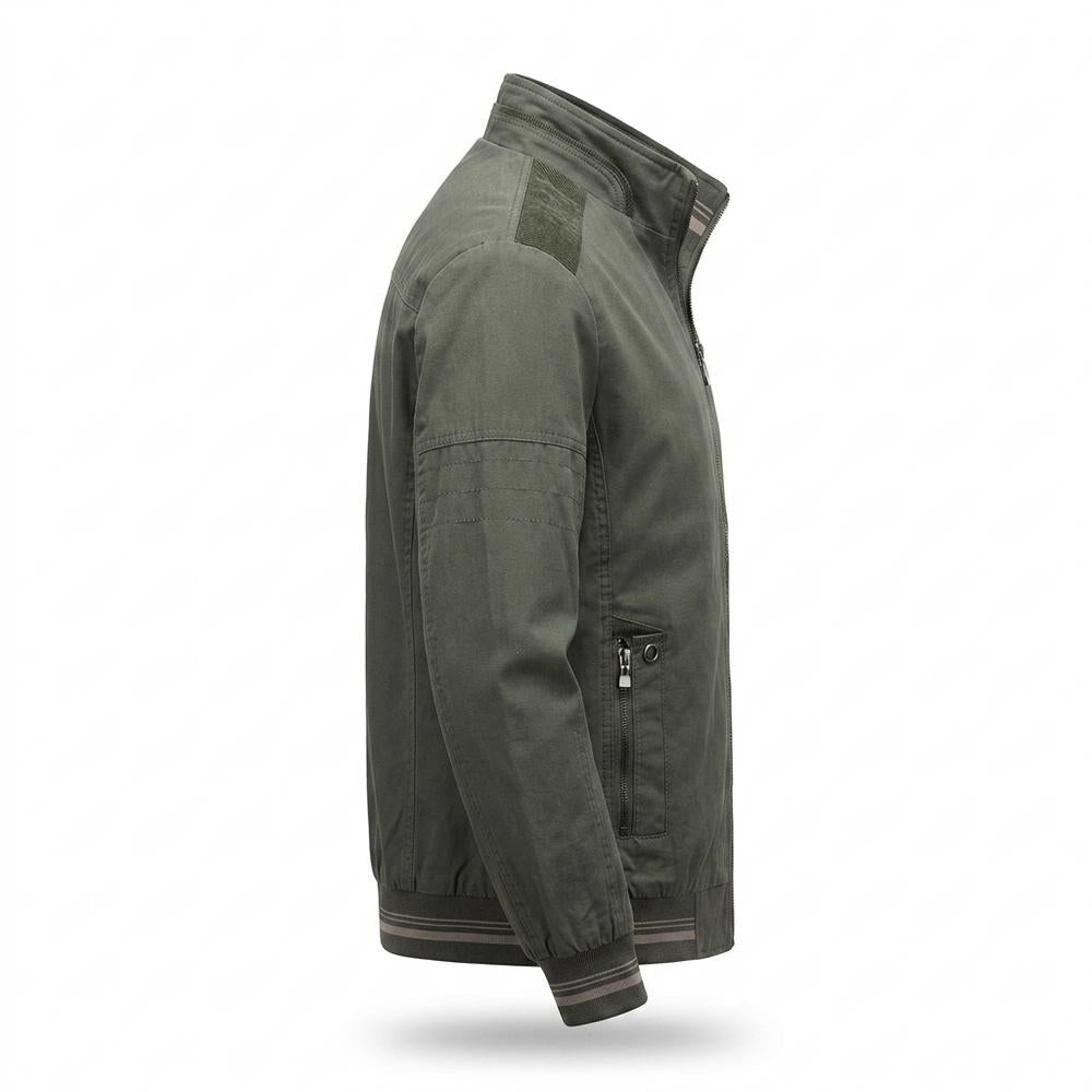 Lederjacken Outlet24 - Relam | Gefütterte Gerippte Jacke Herren