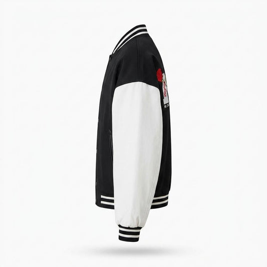 Lederjacken Outlet24 - Capar | Bestickte Zweifarbige Jacke Herren
