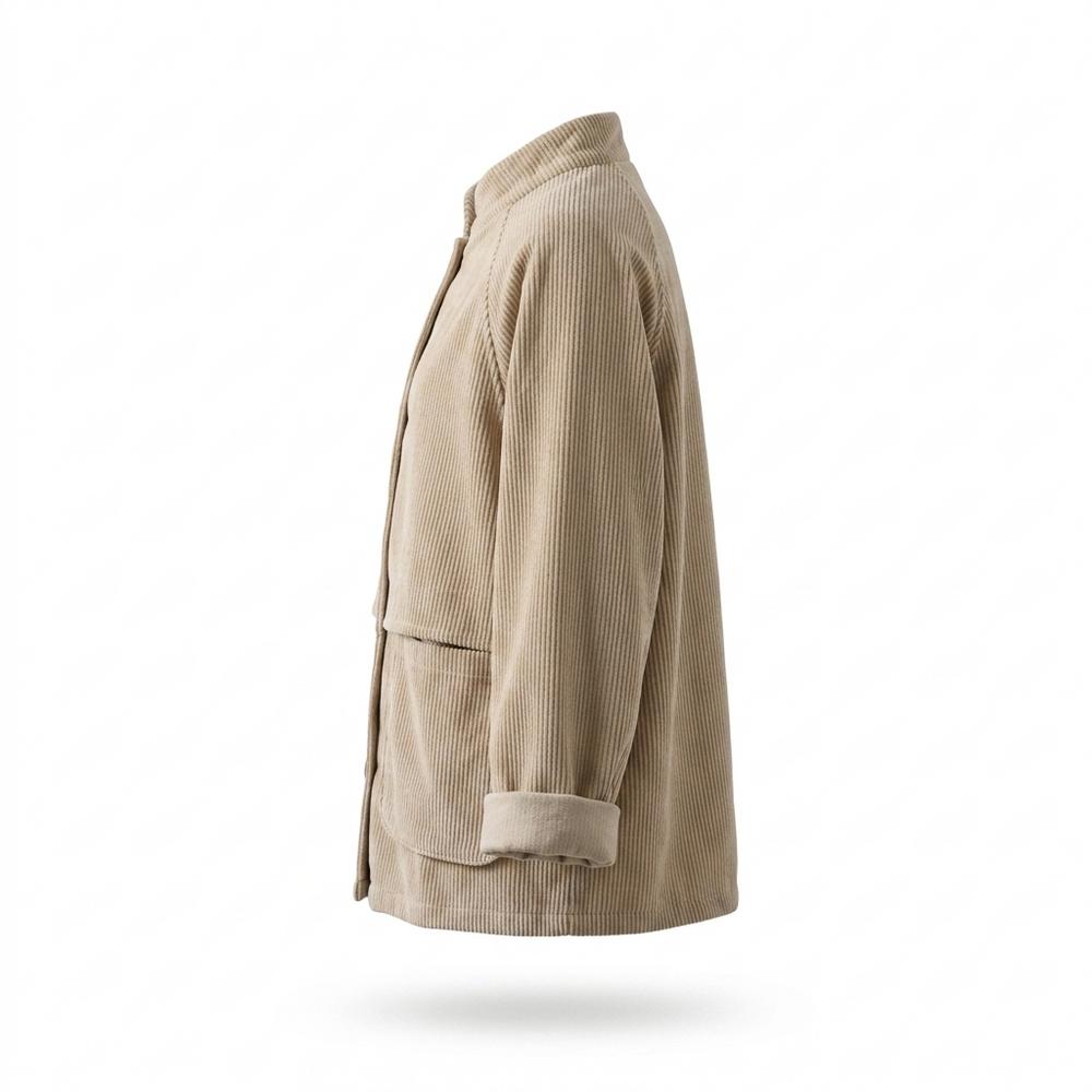 Lederjacken Outlet24 - Totik | Gerippte Geknöpfte Jacke Damen
