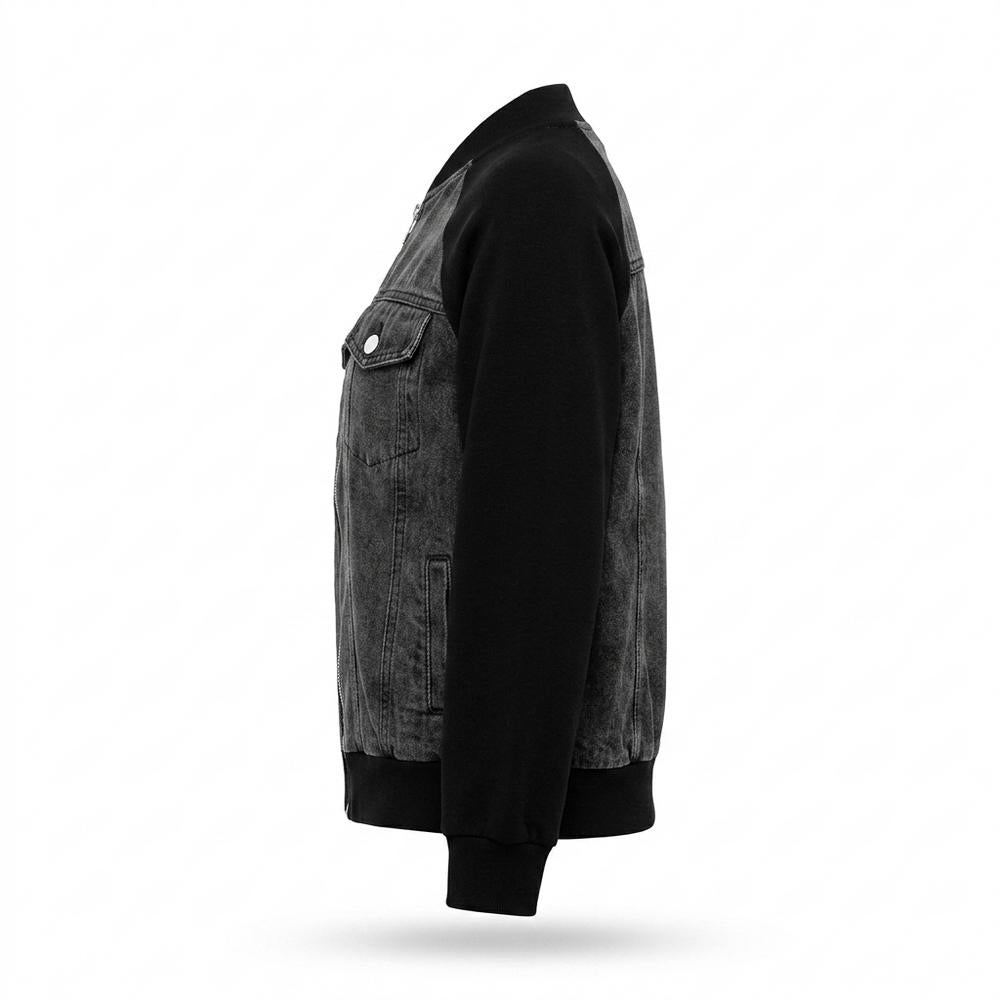 Lederjacken Outlet24 - Dobik | Kombinierte Zweifarbige Jacke Damen