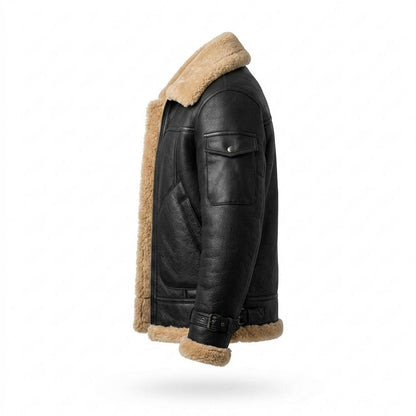 Lederjacken Outlet24 - Mepov | Gefüttert Robust Lederjacke Herren