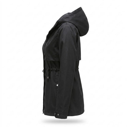 Lederjacken Outlet24 - Eiran | Gefütterte Taillenregulierbare Jacke Damen