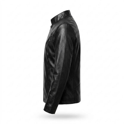Lederjacken Outlet24 - Cubor | Tailliert Hochgeschlossen Lederjacke Herren