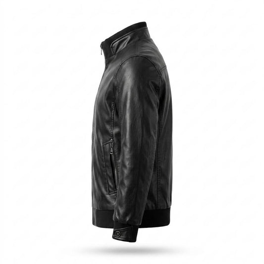 Lederjacken Outlet24 - Vunor | Gefüttert Reißverschluss Lederjacke Herren