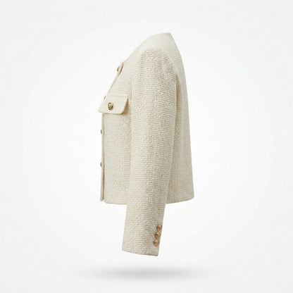 Lederjacken Outlet24 - Lihul | Strukturiert Kurzgeschnitten Jacke Damen