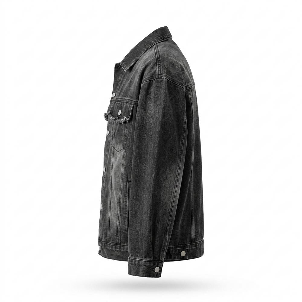 Lederjacken Outlet24 - Nifat | Verwaschen Oversized Jacke Unisex