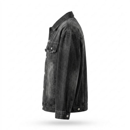 Lederjacken Outlet24 - Nifat | Verwaschen Oversized Jacke Unisex