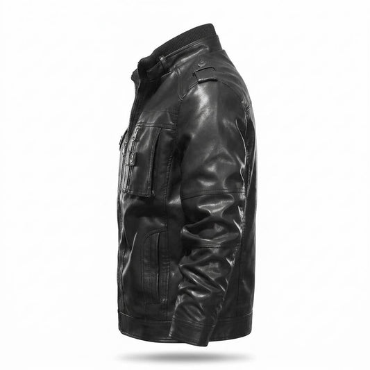 Lederjacken Outlet24 - Culok | Gefüttert Reißverschluss Lederjacke Herren