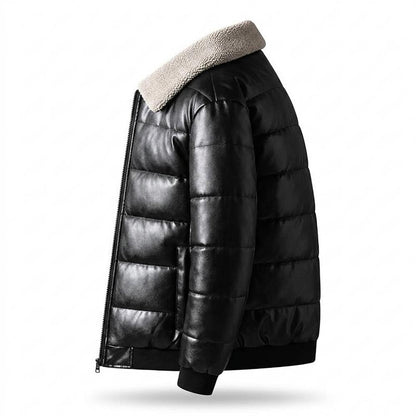 Lederjacken Outlet24 - Runul | Gesteppt Gefüttert Lederjacke Herren