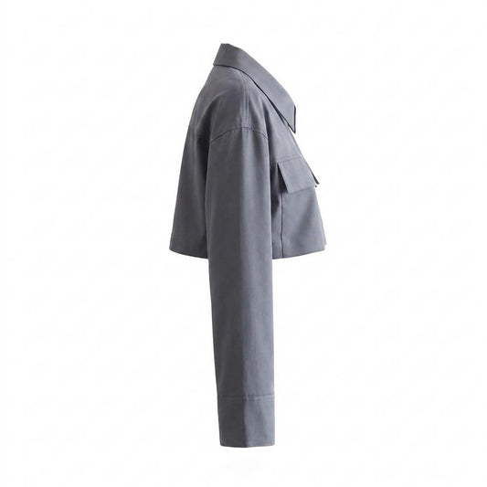 Lederjacken Outlet24 - Nebot | Kurz Geschnittene Langärmlige Jacke Damen