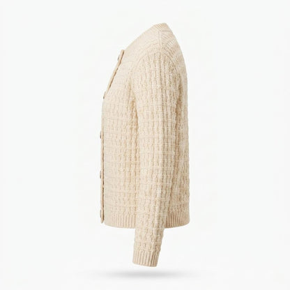 Lederjacken Outlet24 - Eelun | Strukturiert Geknöpft Cardigan Damen