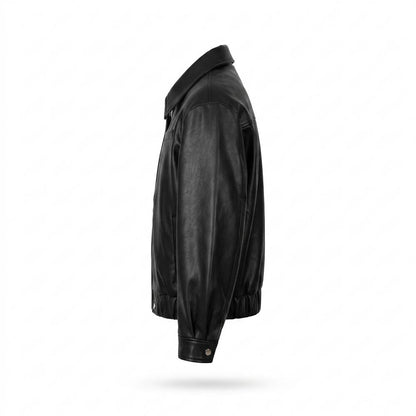 Lederjacken Outlet24 - Nonal | Gefütterte Glatte Lederjacke Herren