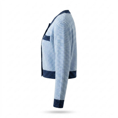 Lederjacken Outlet24 - Kenes | Strukturiert Kurzgeschnitten Cardigan Damen