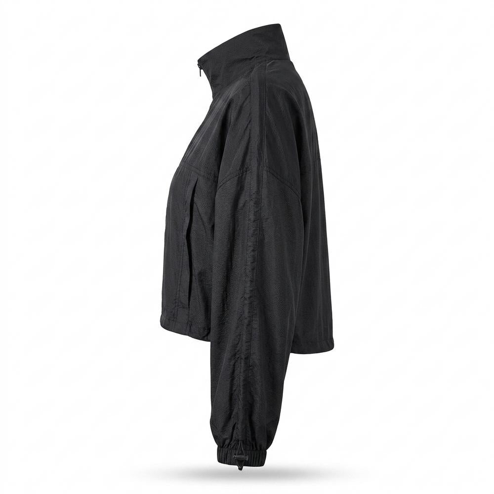 Lederjacken Outlet24 - Lezak | Kurzgeschnittene Hochgeschlossene Jacke Damen