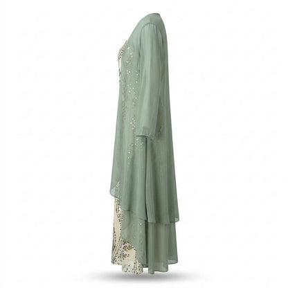 Lederjacken Outlet24 - Catur | Langärmlig Zweiteilig Kleid Damen