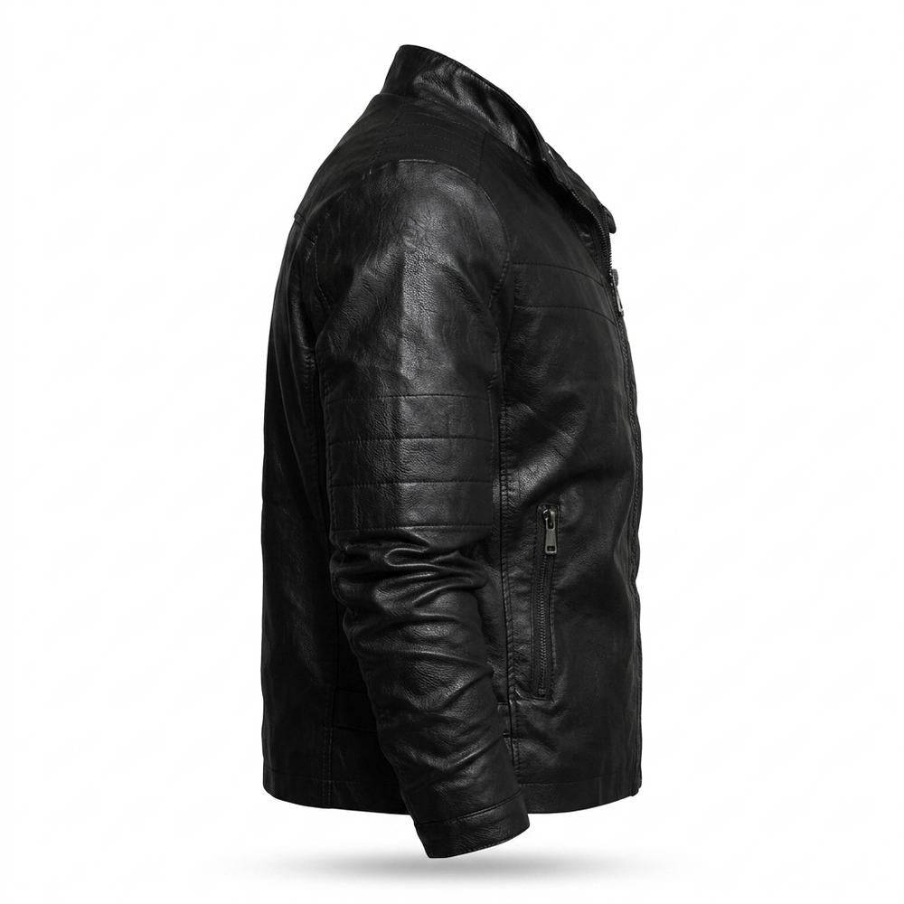 Lederjacken Outlet24 - Dunod | Tailliert Gesteppt Lederjacke Herren
