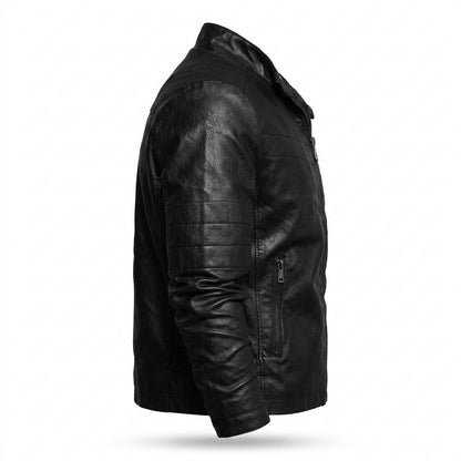 Lederjacken Outlet24 - Dunod | Tailliert Gesteppt Lederjacke Herren