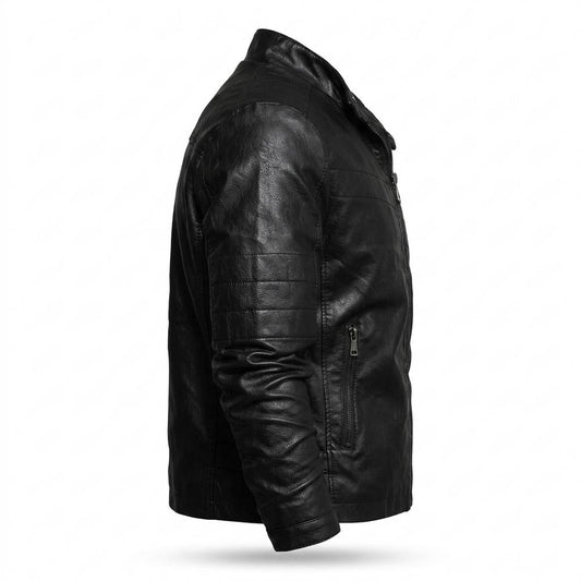 Lederjacken Outlet24 - Dunod | Tailliert Gesteppt Lederjacke Herren