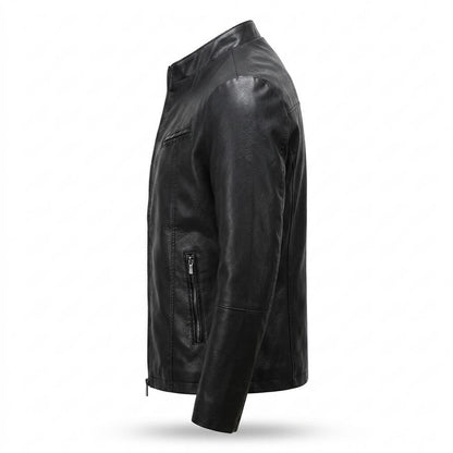 Lederjacken Outlet24 - Risil | Langärmelig Tailliert Lederjacke Herren