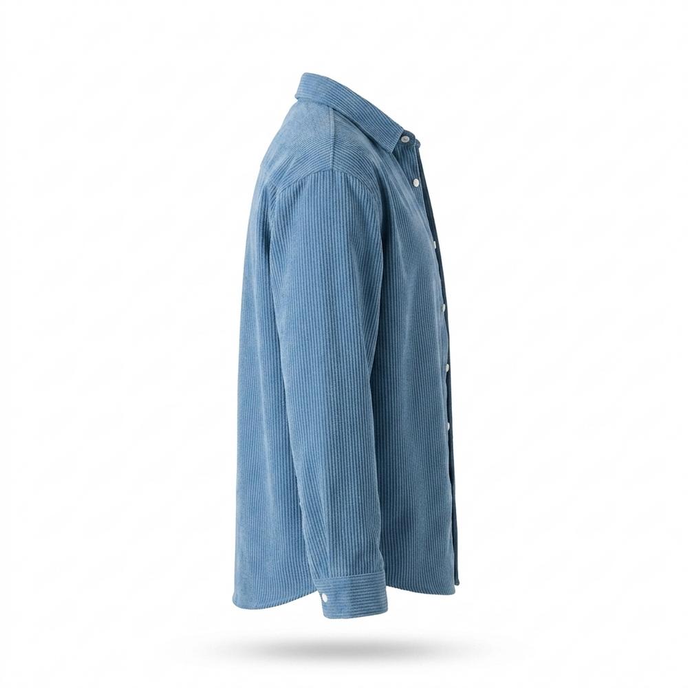 Lederjacken Outlet24 - Vorer | Zweifarbiges Geripptes Hemd Herren