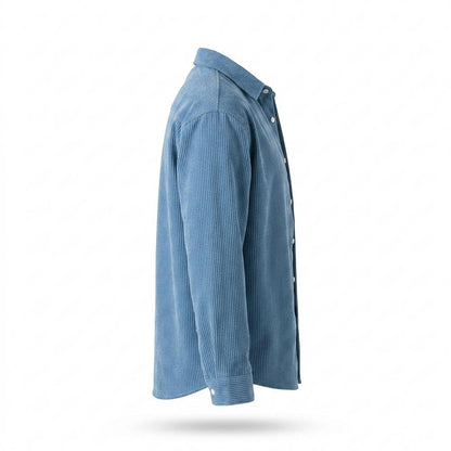 Lederjacken Outlet24 - Vorer | Zweifarbiges Geripptes Hemd Herren