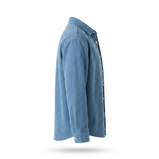 Lederjacken Outlet24 - Vorer | Zweifarbiges Geripptes Hemd Herren
