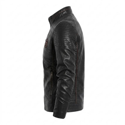 Lederjacken Outlet24 - Mibud | Gesteppt Bestickt Lederjacke Herren