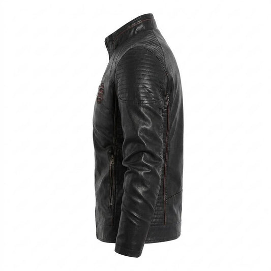 Lederjacken Outlet24 - Mibud | Gesteppt Bestickt Lederjacke Herren