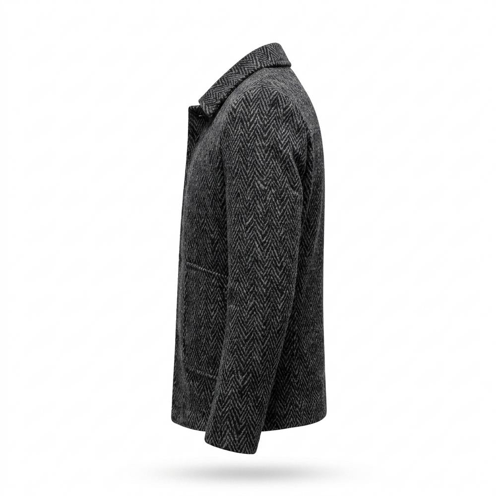 Lederjacken Outlet24 - Ralav | Fischgratgemustert Gefüttert Jacke Herren