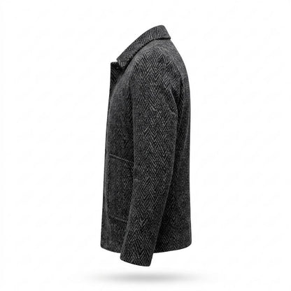 Lederjacken Outlet24 - Ralav | Fischgratgemustert Gefüttert Jacke Herren