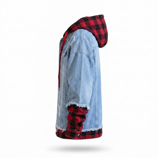 Lederjacken Outlet24 - Mabar | Mehrfarbige Kapuzen Jacke Herren