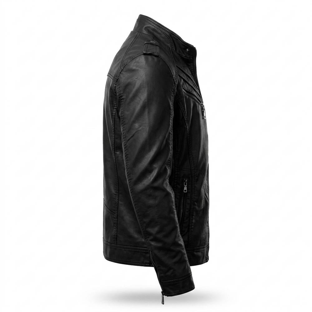 Lederjacken Outlet24 - Motot | Gesteppt Tailliert Lederjacke Herren