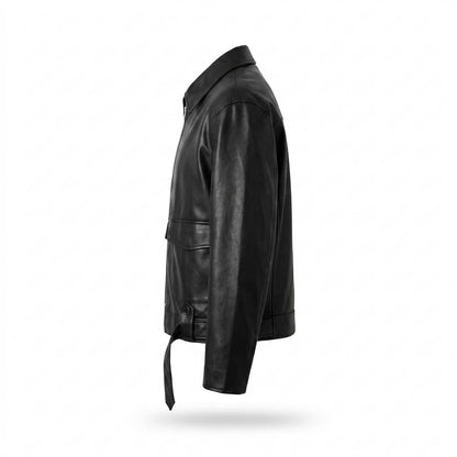 Lederjacken Outlet24 - Muban | Glatte Reißverschließbare Lederjacke Herren