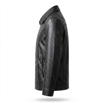 Lederjacken Outlet24 - Aelom | Glatte Schlichte Lederjacke Herren