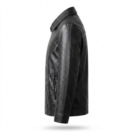 Lederjacken Outlet24 - Aelom | Glatte Schlichte Lederjacke Herren