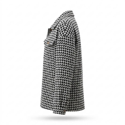 Lederjacken Outlet24 - Cogem | Gemusterte Geknöpfte Jacke Damen
